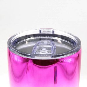 Tasses à café et gobelets à vin en acier inoxydable à double paroi courbée, construction métallique avec couvercle coulissant - Product Image 4