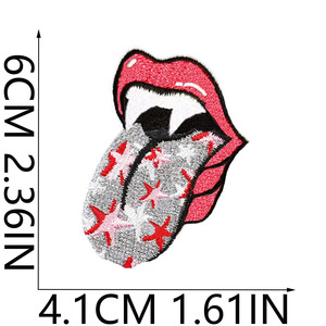 Nuevo lindo diseño de lazo rosa parches bordados Transferencia de Calor hierro estrella flor corazón bordado sombrero parches brillo para fines - Product Image 6