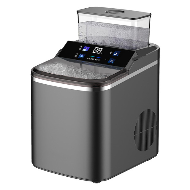 Home Commercial Electric Square Ice Maker Plastic Housing 16kg Capacity High-Power for RV Hotel Use Cube Ice Bottled Compatible