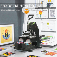 Presse à chaud manuelle à plat 220V 67x46x40CM la plus vendue, avec plaque de sérigraphie pour transferts thermiques sur vêtements, nouvelle presse prête à l'emploi