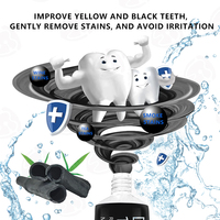 Pasta Dental Blanqueadora de Dientes con Carbón de Bambú y Menta, Sin Flúor, Elimina el Mal Aliento y las Manchas Dentales, Dientes Blancos y Limpios, Silicona Negra