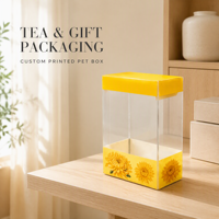 Boîte en plastique PET avec impression de logo personnalisée, emballage haut de gamme pour le thé, le thé de chrysanthème et le thé floral