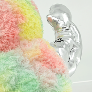 Peluche de Canguro Musculoso Personalizado con Tinte Arcoíris, de PU Plateado, para Gimnasio, Fitness, Canguro de Peluche Resistente para Decoración, Regalo o Colección - Product Image 4