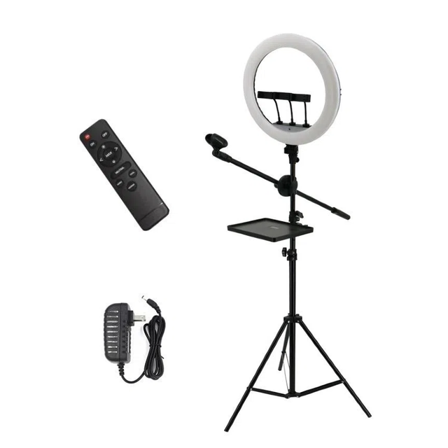 X704 Hot Sale 18 Inch Dimmable Live Stream Photographic Fill Lamp Selfie Makeup Lighting Led Ring Light With Tripod Stand
