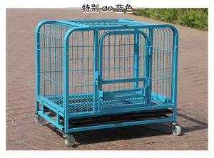 Jaula plegable de Metal para perros, jaula para perros de tamaño grande y mediano, jaula llamativa de color dorado con inodoro para perros - Product Image 4