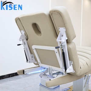 KISEN Modern Beauty Salon Furniture Silver Stainless Steel Base Salon Massage Table 3 Motors Electric Facial Spa <b>Bed</b> <b>for</b> Sale - Product Image 5