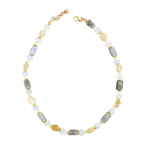 Collier personnalisé en pierres précieuses colorées, perles de péridot, citrine, quartz rose, collier perlé, bijoux de guérison tendance, fournisseur de cadeaux - Product Image 6