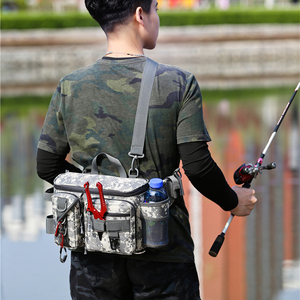 GERANNUR Không Thấm Nước Túi Câu Cá Đi Bộ Đường Dài Săn Bắn Cắm Trại Câu Cá Giải Quyết Công Cụ Túi Chiến Thuật Sling Túi - Product Image 2