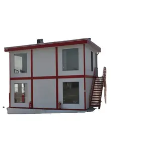 prefabricated cheap duplex living 20ft container house