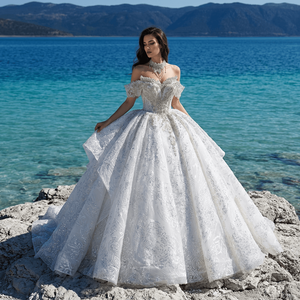 Gt26028 Vestido de Novia Civil con Espalda de Encaje, Estilo Princesa con Falda Escalonada, Vestido Nupcial Jancember - Product Image 1