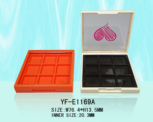 พาเลทอายแชโดว์ 9 สี ขายดี พร้อมกระจก  ตลับใส่เครื่องสำอางเปล่าทรงสี่เหลี่ยมสำหรับแต่งหน้า - Product Image 5