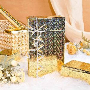 Rollo de Papel de Regalo Dorado Merture de 17 Pulgadas x 32.8 Pies con Estrellas Iridiscentes, Doble Cara, para Envolver Regalos y Manualidades - Product Image 2