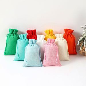 Sac d'emballage en lin recyclable avec cordon de serrage et poche à rabat pour pantalons, bijoux, cosmétiques, cadeaux, stockage et marquage - Vente en gros fabricant - Product Image 1