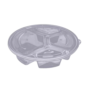 High Quality Transparent Acrylic Material Compartments 6 Grids Stackable Storage Box 4-6 Compartments per Case Round Pill Box