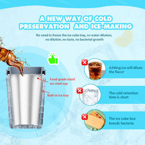 Vaso Enfriador de Bebidas Mágico para Reducción Rápida de Temperatura, Vaso Enfriador de Bebidas de Doble Pared de Acero Inoxidable - Product Image 3