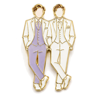 Épinglette en émail souple Gentleman Lifestyle, motif costume homme, guitare, musique, minimaliste, plaqué or, personnalisable, cadeau pour homme, vente en gros