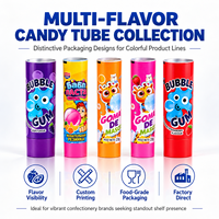 Tube d'emballage en aluminium et plastique sans BPA, personnalisé avec impression UV, bouchon à vis, réutilisable pour confiture et bonbons