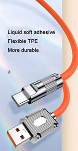 Mới Nhất Chứng Nhận 1M 2M 3M Cáp Dữ Liệu Loại C Kẽm Hợp Kim Loại C Cáp Sạc Nhanh TPE Silicone Dây USB A Để USB C Cáp - Product Image 6