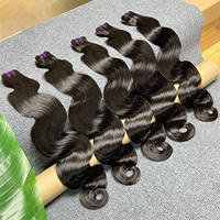 Extensiones de Cabello Humano Ondulado 15A, 100% Virgen Vietnamita Sin Procesar, Grueso, Remy, Trama Doble a Máquina, Natural para Mujer