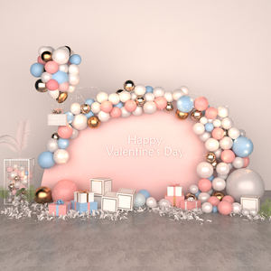 Paquet rond personnalisé Qualatex Air hélium 100% Latex naturel matériel guirlande arc support <span class=keywords><strong>ballon</strong></span> colonne Kit ensemble mer Festival déco - Product Image 2