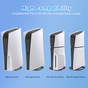 RGB Vertical <strong>Stand</strong> for <strong>PS5</strong> Slim Console <strong>Cooling</strong> Dock Mount Base Storage Rack Disc Digital Version Game Accessories - Product Image 6