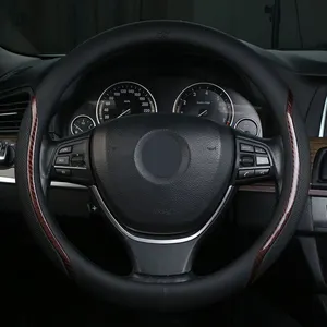 Non-slip Leather Steering Wheel Cover Allows Laser Engraving Of Luxury Style Car Steering Wheel Cover