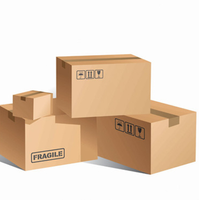 Los cartones corrugados de Papel kraft de material ecológico al por mayor se utilizan para el embalaje de correo y transporte