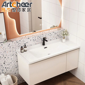 <span class=keywords><strong>Mobile</strong></span> <span class=keywords><strong>bagno</strong></span> sospeso <span class=keywords><strong>con</strong></span> funzione lavatrice e finitura in melaminico resistente - Product Image 3