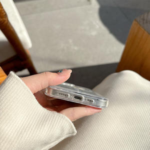 Funda Magnética Transparente con Purpurina para <span class=keywords><strong>iPhone</strong></span> 17 Pro Max, Diseño de Hojas de Arce y Flores, Antigolpes, para 16 Plus, 15, 14 - Product Image 5