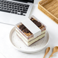 Emballage professionnel transparent pour gâteaux, idéal pour les boulangeries et les commerces