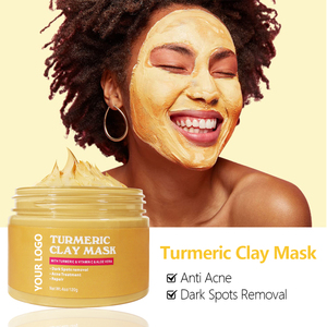 Masque Visage Éclaircissant Vegan Naturel au Curcuma, Thé <span class=keywords><strong>Vert</strong></span>, Sel Marin, Acide Hyaluronique et <span class=keywords><strong>Argile</strong></span> Rose <span class=keywords><strong>Bio</strong></span>, Marque Privée OEM - Product Image 3