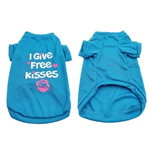 Camiseta de algodón para perros con estampado de besos gratis, ropa para mascotas para el día de San Valentín, estilo informal, lavable a máquina - Product Image 6