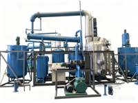 Système de distillation sous vide pour le recyclage d'huiles moteur usagées et de lubrifiants industriels