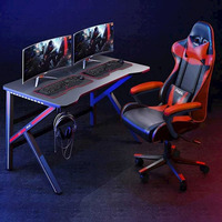 Table de jeu informatique moderne, bureau PC, bureau de chambre à coucher, bureau de bureau, table de jeu vidéo domestique