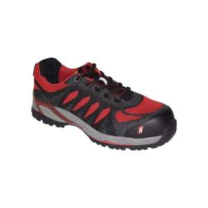Zapato DE SEGURIDAD NITRAS PRO STEP talla 46 negro/rojo S1P SRC ESD EN ISO 20345, EN 61340-4-3 tela - Product Image 1