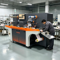 Máquina troqueladora de etiquetas de película PET de rollo a hoja, plotter digital con cuchilla, eliminación automática de residuos y matriz, control por pantalla táctil