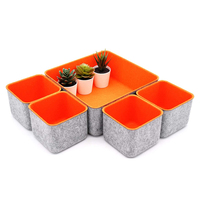 Organisateur de tiroir de bureau multifonctionnel en feutre écologique, lot de 5, pour le rangement à la maison ou au bureau