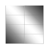 Double miroir moderne Porte coulissante Armoire blanche Premium Hauteur 220cm Placard