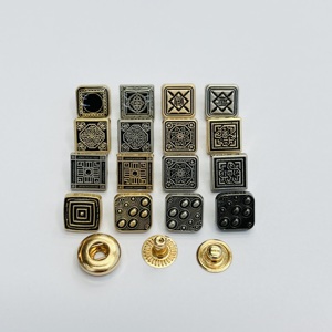 Oem biểu tượng tùy chỉnh kim loại <span class=keywords><strong>Snap</strong></span> Nút Hợp kim kẽm nhấn nút với Shank phong cách cho hồi giáo thobe Hàng may mặc mạ kỹ thuật - Product Image 1