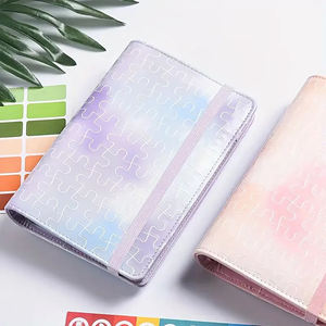 Custom Loose-Leaf Budget <b>Binder</b> 6 <b>Rings</b> <b>Binder</b> Leather Cover Notebook with Elastic Base Planner Book - Product Image 6