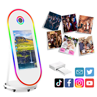 Cabina de Fotos con Espejo Táctil LCD de 60 y 32 Pulgadas para Bodas, Cámara para Selfies con Cristal para Fotomatones, Venta al Por Mayor