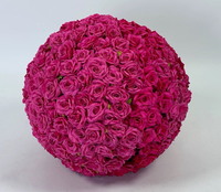 Boule de fleurs artificielles rondes en gros, rose, blanche, violette, pour décoration de cérémonie de mariage