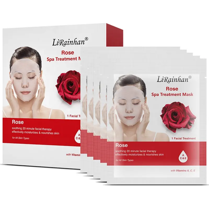 OEM Mascarillas Coreanas maschera per il viso bellezza organica rosa illuminazione idratante schiarente set di maschere per il viso