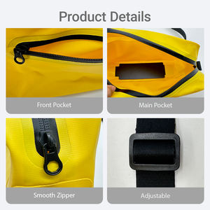 Sac fourre-tout étanche en PVC, trousse de maquillage imperméable, sac banane bandoulière pour téléphone, design sportif, compatible multi-marques, sac de natation pour téléphone - Product Image 5