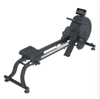 Kayak Comercial Pro Ergometer, Máquina de Remo Magnética de Madera Sólida, Equipo de Entrenamiento de Gimnasio Unisex, Capacidad de 150 kg, Color Negro