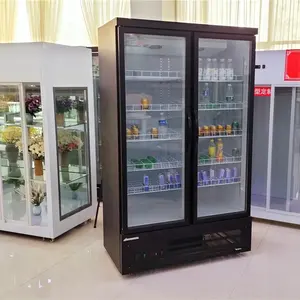 Refrigerador comercial duas portas melhor preço exibição de alta qualidade geladeira