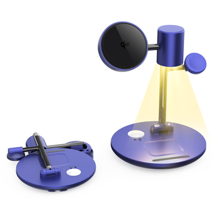 Qi2 15W/25W 4 trong 1 từ sạc không dây magcold làm mát cảm biến chuyển động ánh sáng ban đêm có thể gập lại trạm cho <span class=keywords><strong>Iphone</strong></span>/Samsung Đồng hồ - Product Image 2