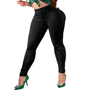 Leggings Blancos de Cintura Alta, Largos, de Spandex y Nailon, Elásticos en Cuatro Direcciones, Color Sólido, Cintura Elástica, Pantalones de Yoga - Product Image 3