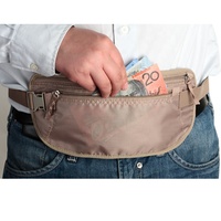 Cinturón de Viaje con Protección RFID, Cinturón Deportivo Diario con Bolsillo con Cremallera, Cinturón Antirrobo para Dinero, para Hombres y Mujeres