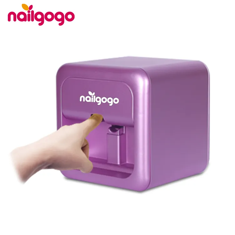 Nailgogo BASKI MAKİNESİ boyama sanat cilası kişiselleştirilmiş Guangzhou otomatik taşınabilir 3d tırnak yazıcı